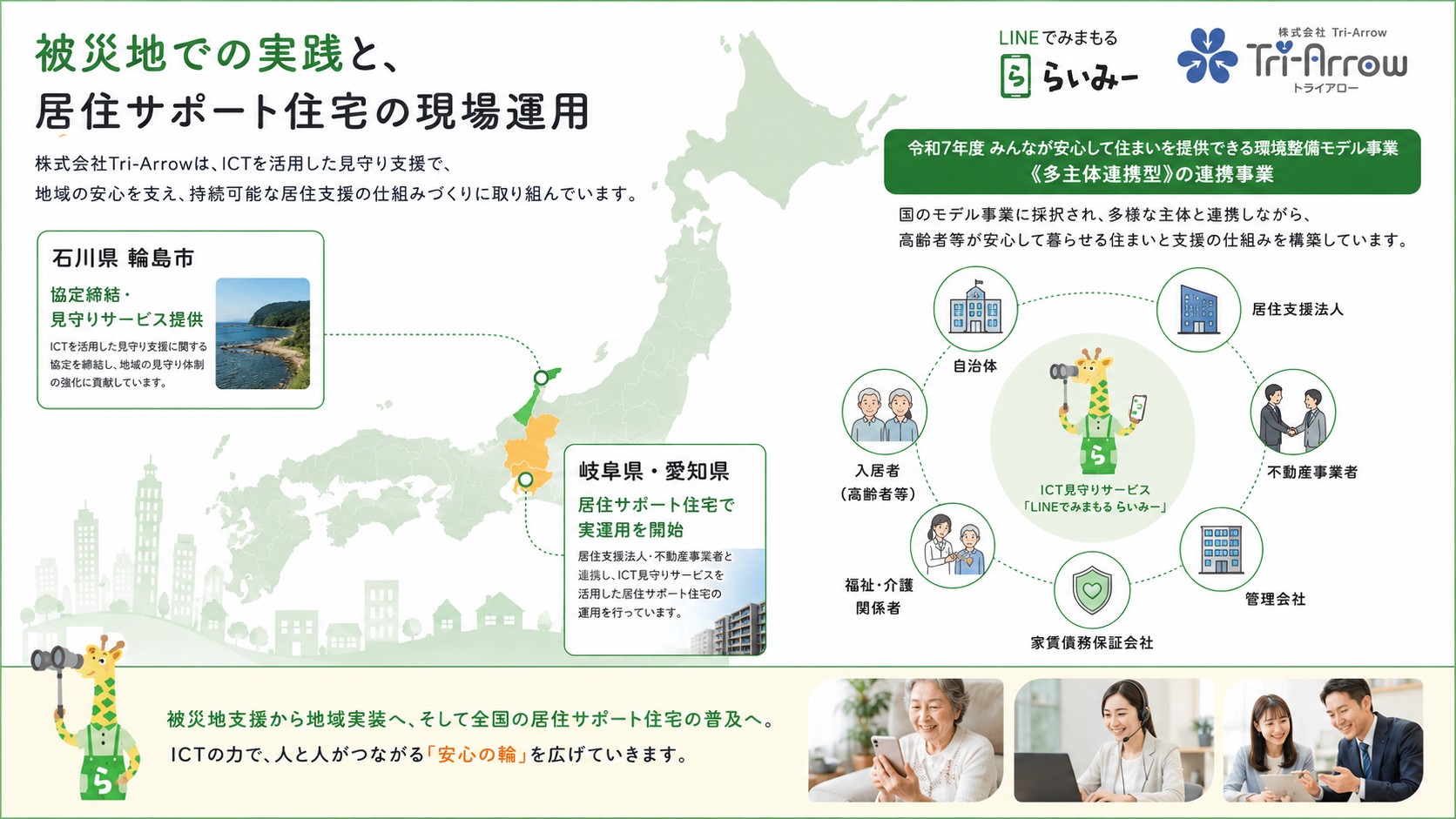 輪島市の被災地支援と愛知・岐阜の居住サポート住宅における見守り運用の全体像